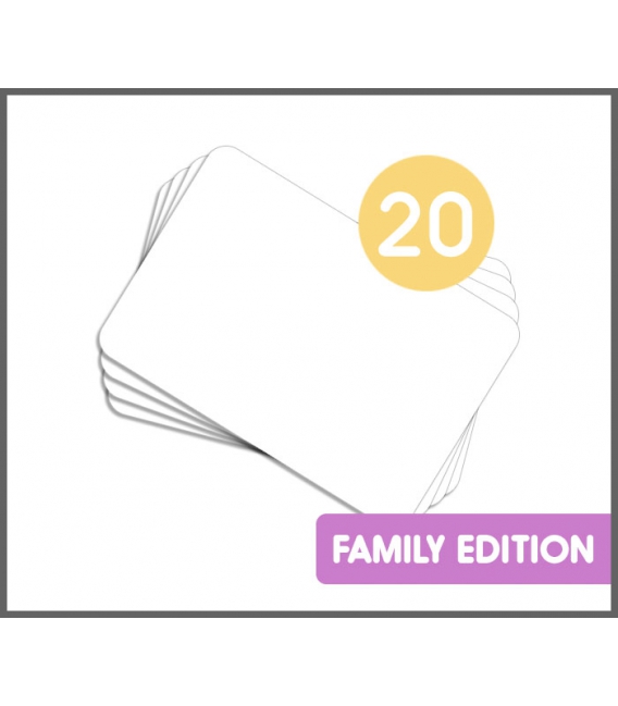 20 Láminas Kamishibai Family A4 DIY (hazlo tú mismo)