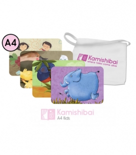 Pack Kamishibai KIDS (A4) : BAG + 3 histoires KIDS (A4)
